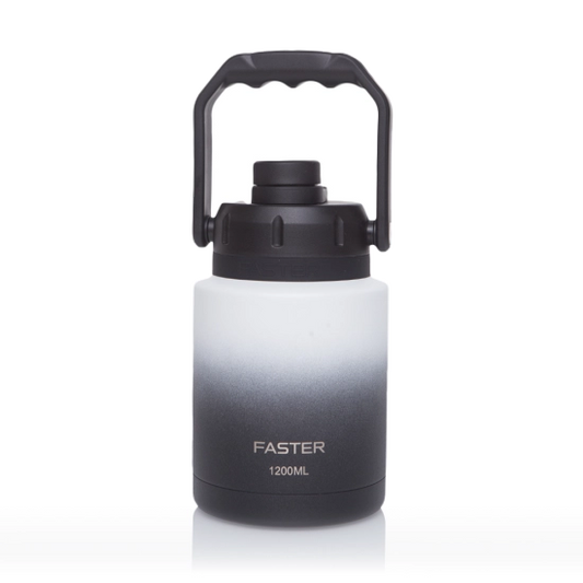 Garrafa Térmica Gig Fast Preto e Branco 1200ml