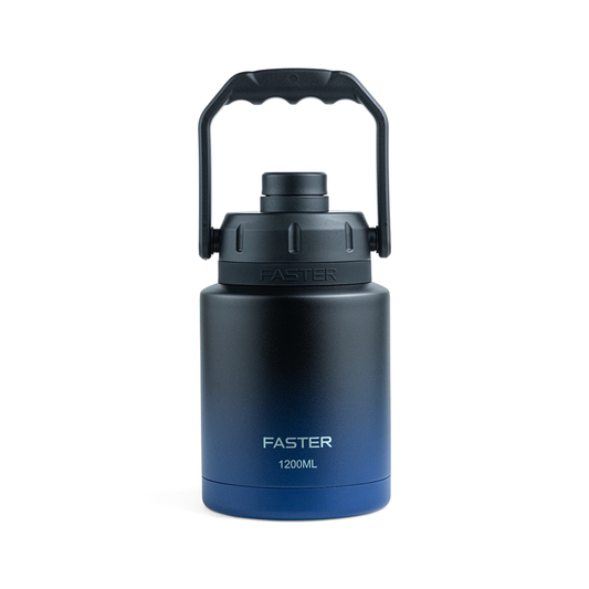 Garrafa Térmica Gig Fast Preta C/ Marinho Tritan 1200ml