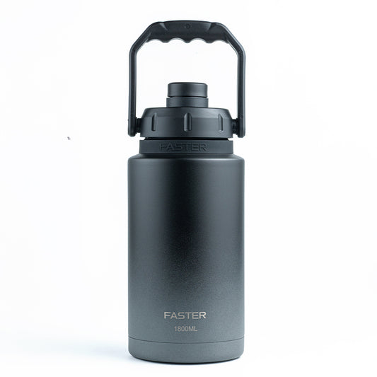 Garrafa Térmica Gig Fast Preta C/ Grafite Tritan 1800ml