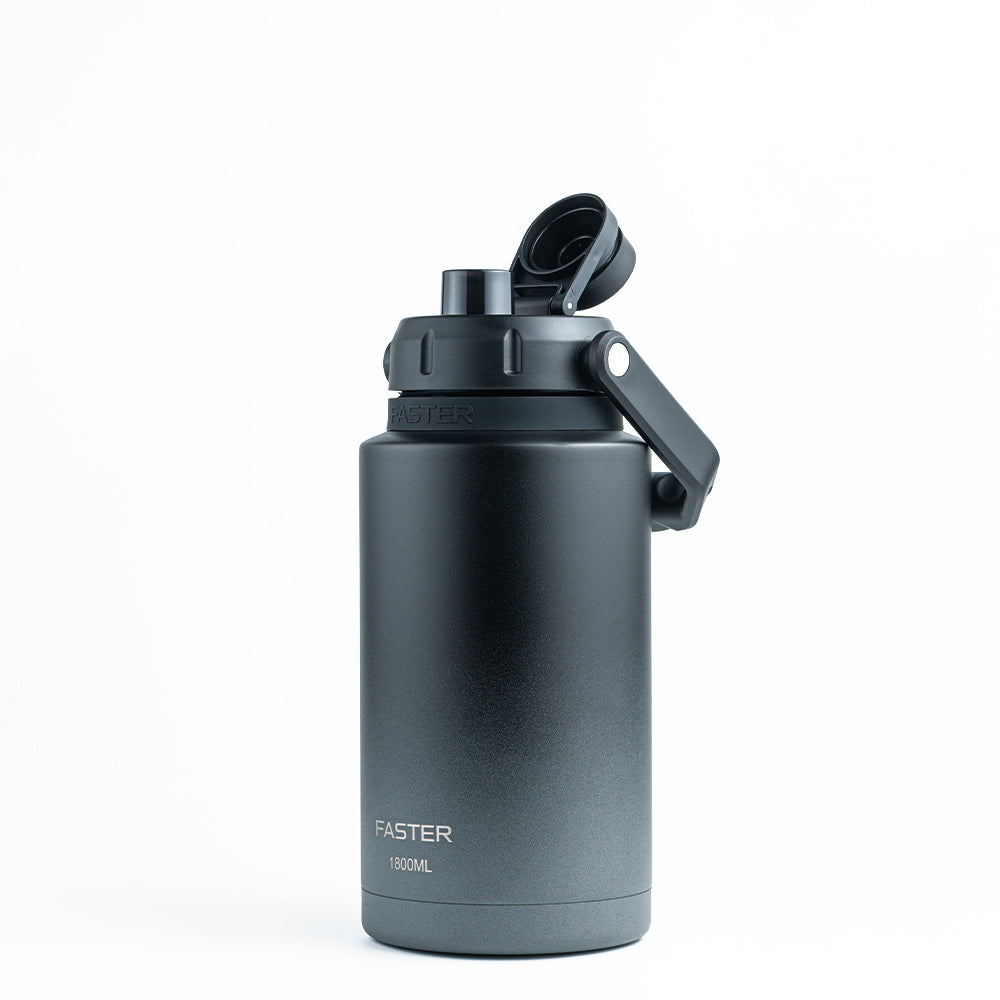 Garrafa Térmica Gig Fast Preta C/ Grafite Tritan 1800ml