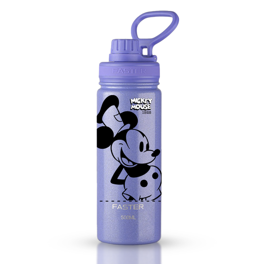Garrafa Térmica Faster Shine Lilás 500ml Mickey - Est. 3
