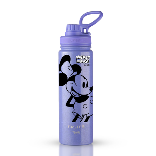 Garrafa Térmica Faster Shine Lilás 750ml - Mickey Est. 3