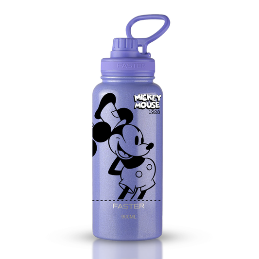 Garrafa Térmica Faster Shine Lilás 900ml - Mickey Est. 3