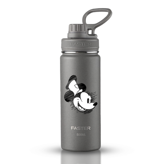 Garrafa Térmica Faster Cinza 500ml - Mickey Est. 6