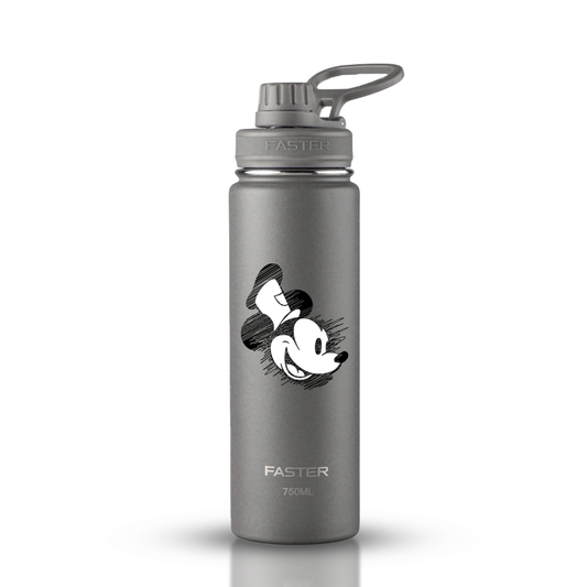 Garrafa Térmica Faster Cinza 750ml - Mickey Est. 6