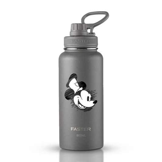 Garrafa Térmica Faster Cinza 900ml - Mickey Est. 6