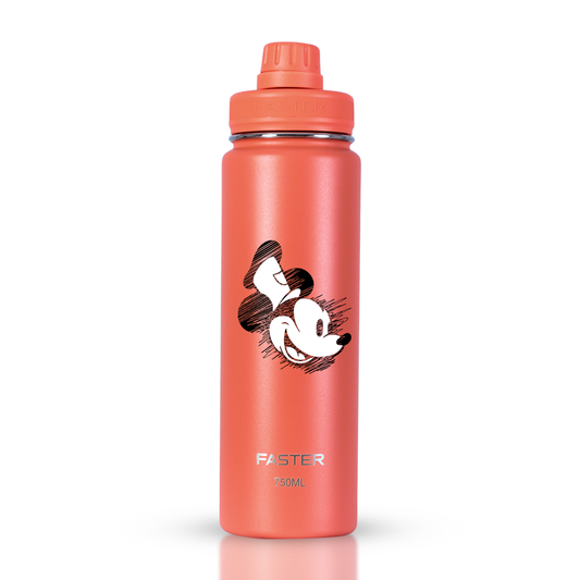 Garrafa Térmica Faster Coral 750ml - Mickey Est. 6