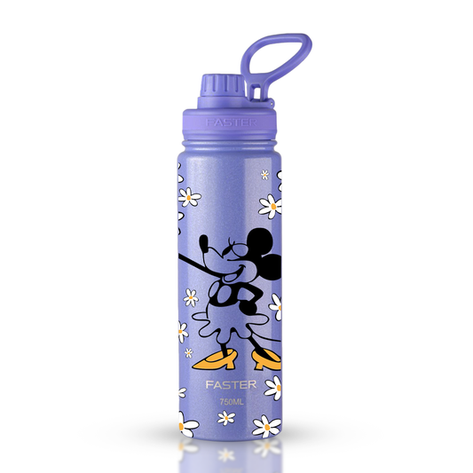 Garrafa Térmica Faster Shine Lilás 750ml - Mickey Est. 7