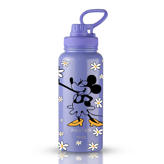 Garrafa Térmica Faster Shine Lilás 900ml - Mickey Est. 7