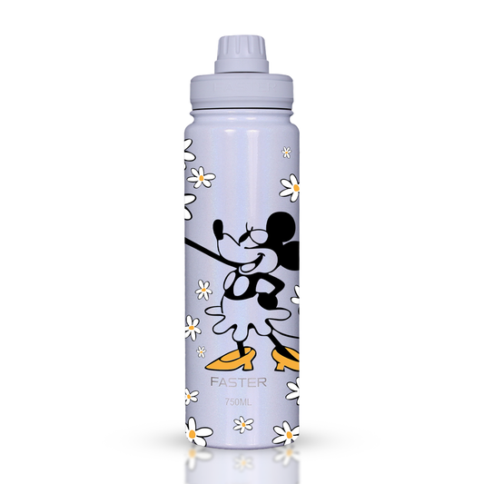 Garrafa Térmica Faster Shine White 750ml - Mickey Est. 7
