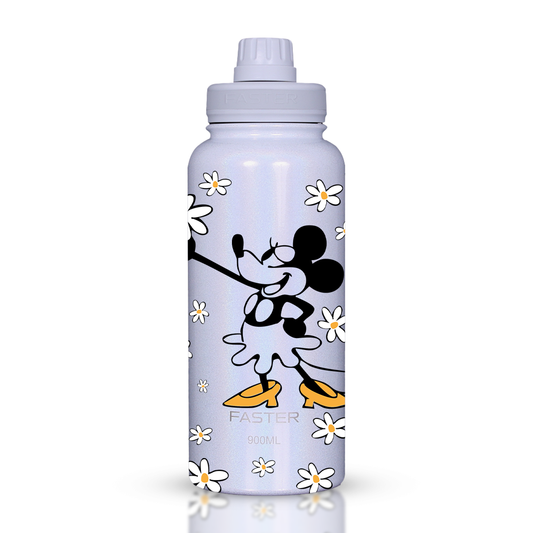 Garrafa Térmica Faster Shine White 900ml - Mickey Est. 7