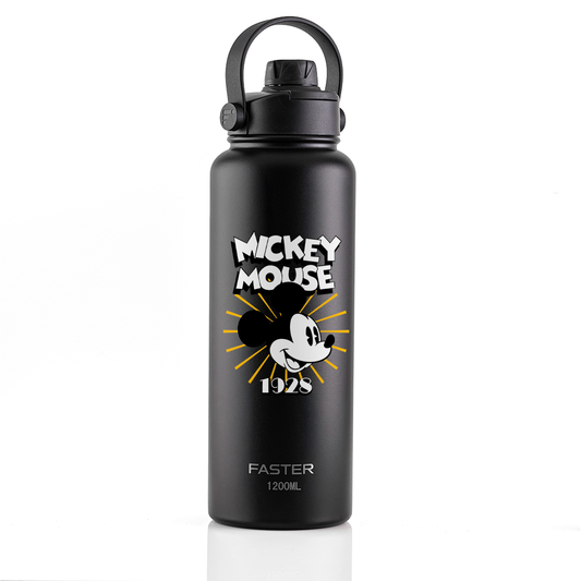 Garrafa Térmica Faster Strap Preto Mickey Brilho do Ícone - 1200ml