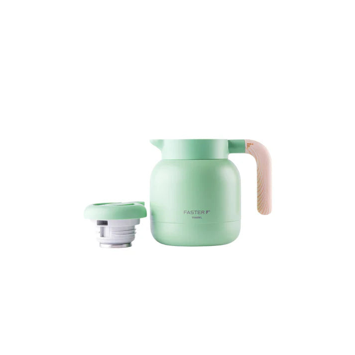 Kit Dia das Mães: Garrafa de Café Chá Verde + 4 Xícaras com Pires 200ml
