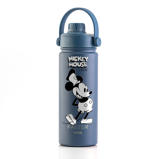 Garrafa Térmica Faster Strap Azul Jeans Mickey O Capitão - 500ml
