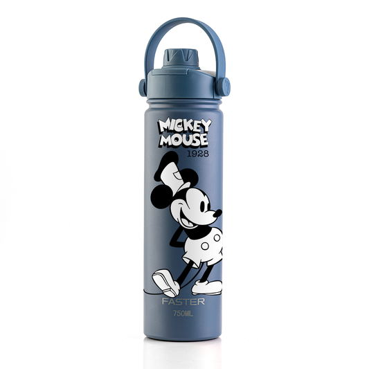 Garrafa Térmica Faster Strap Azul Jeans Mickey O Capitão - 750ml