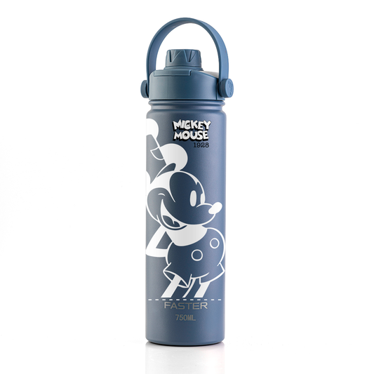 Garrafa Térmica Faster Strap Azul Jeans Mickey Par Clássico - 750ml