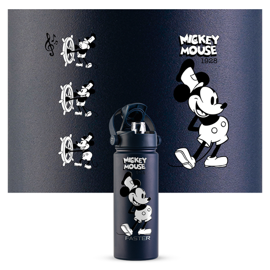 Garrafa Térmica Faster Strap Azul Marinho Mickey O Capitão - 900ml