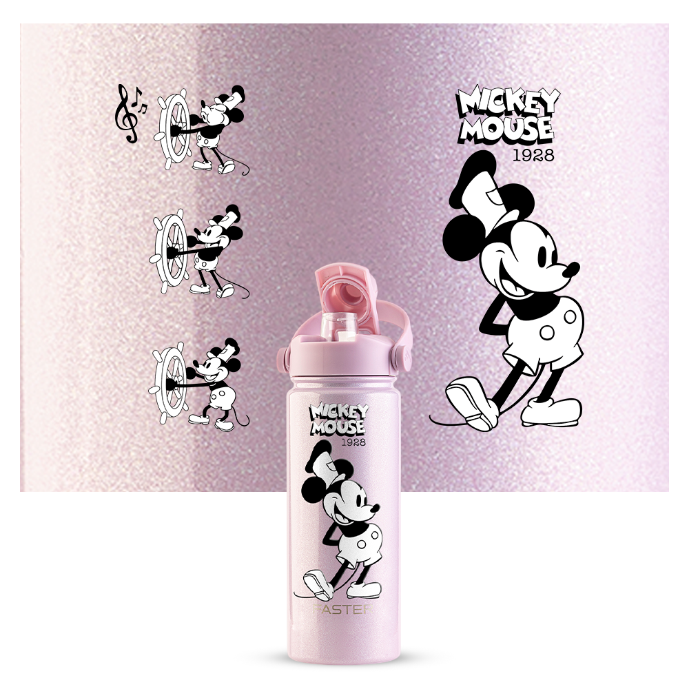 Garrafa Térmica Faster Strap Shine Rosa Mickey O Capitão - 750ml