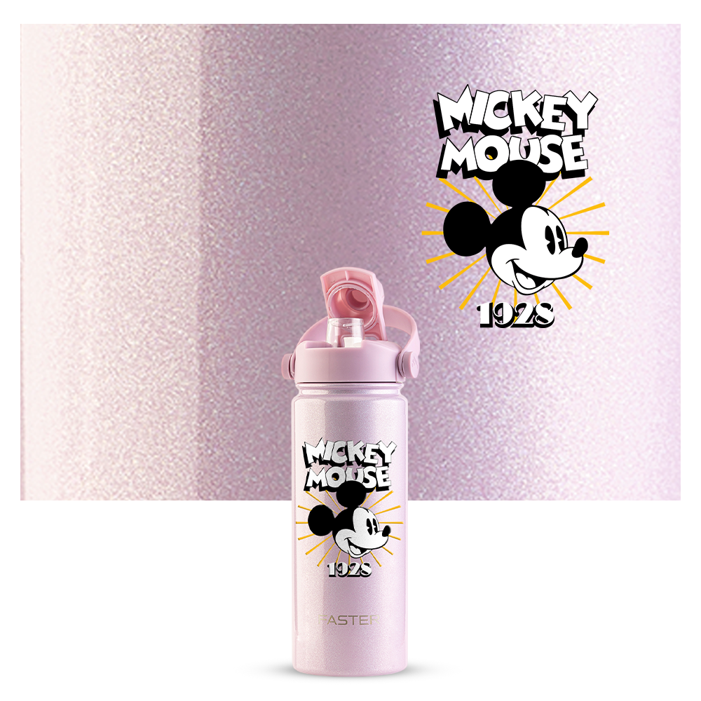 Garrafa Térmica Faster Strap Shine Rosa Mickey Brilho do Ícone - 750ml