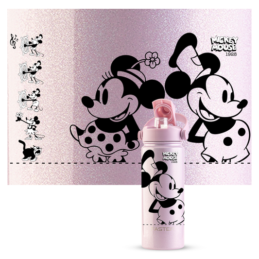 Garrafa Térmica Faster Strap Shine Rosa Mickey Par Clássico - 900ml
