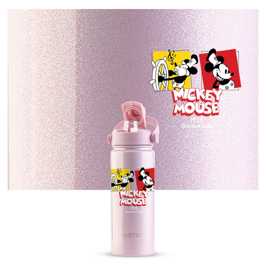 Garrafa Térmica Faster Strap Shine Rosa Mickey Cenas do Steamboat - 900ml