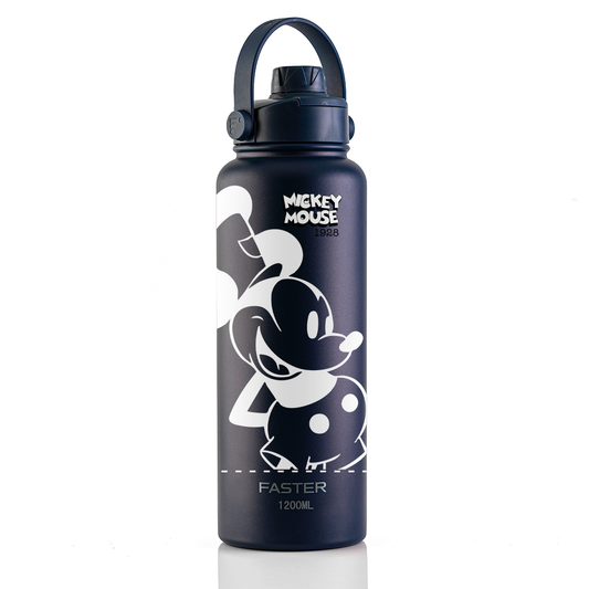 Garrafa Térmica Faster Strap Azul Marinho Mickey Par Clássico - 1200ml