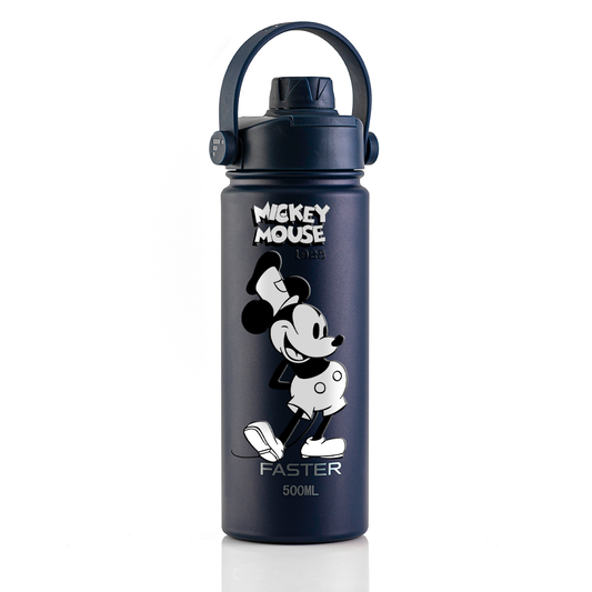 Garrafa Térmica Faster Strap Azul Marinho Mickey O Capitão - 500ml