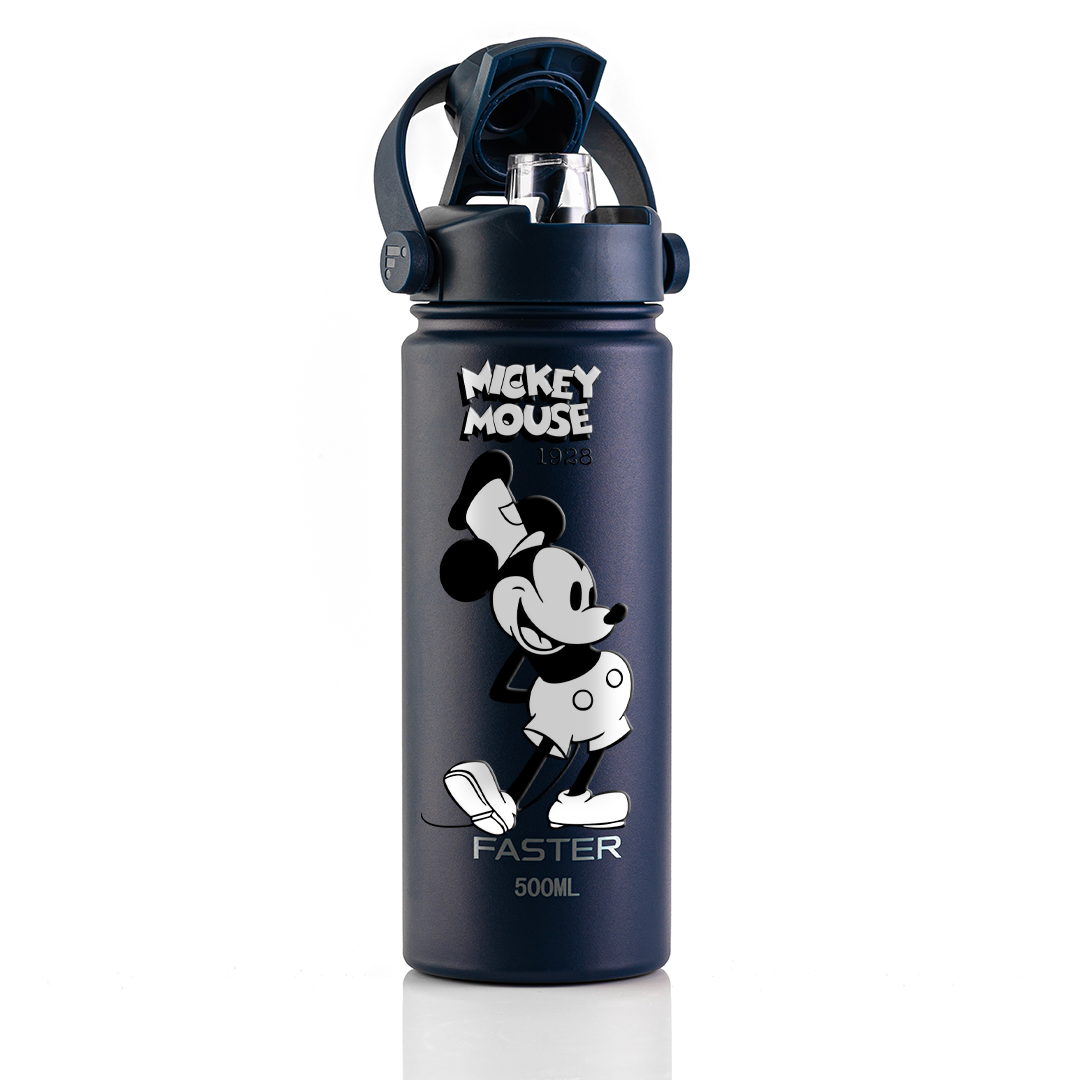 Garrafa Térmica Faster Strap Azul Marinho Mickey O Capitão - 500ml