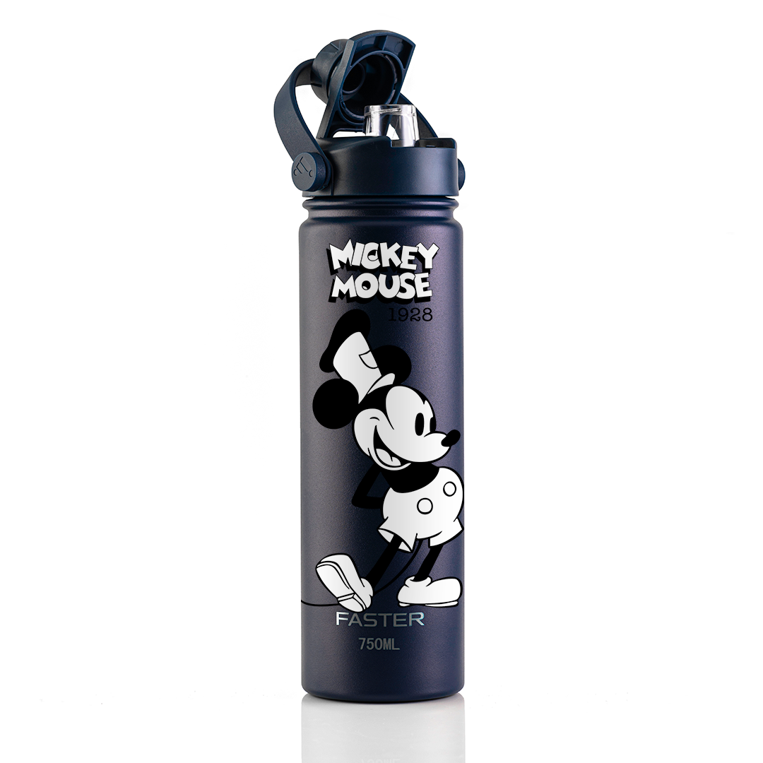 Garrafa Térmica Faster Strap Azul Marinho Mickey O Capitão - 750ml