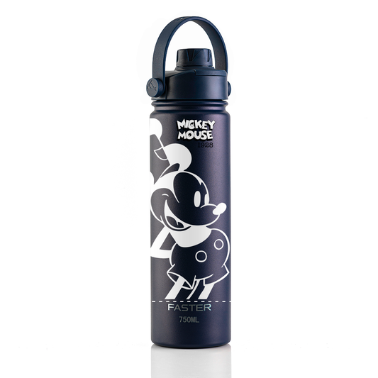 Garrafa Térmica Faster Strap Azul Marinho Mickey Par Clássico - 750ml