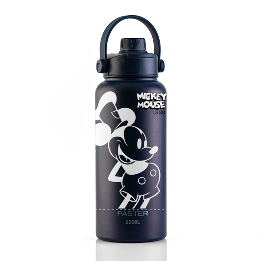 Garrafa Térmica Faster Strap Azul Marinho Mickey Par Clássico - 900ml