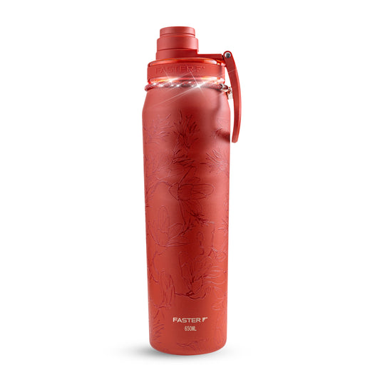Garrafa Térmica Faster Oásis Preciosa Papoula - 650ml