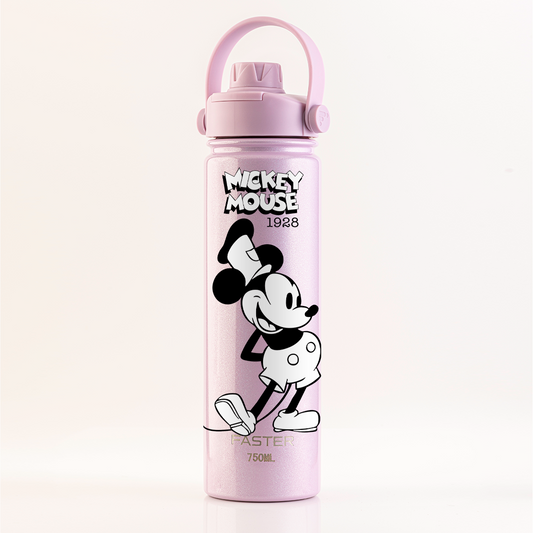 Garrafa Térmica Faster Strap Shine Rosa Mickey O Capitão - 750ml