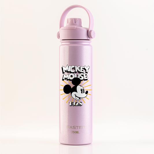 Garrafa Térmica Faster Strap Shine Rosa Mickey Brilho do Ícone - 750ml