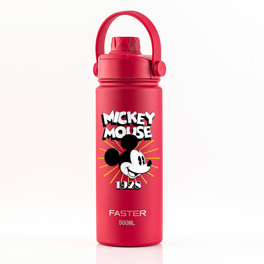 Garrafa Térmica Faster Strap Cereja Mickey Brilho do Ícone - 500ml