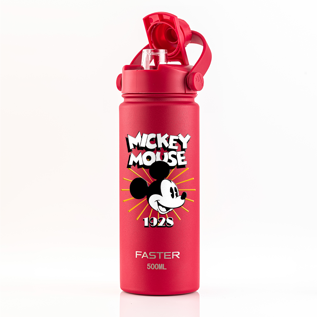 Garrafa Térmica Faster Strap Cereja Mickey Brilho do Ícone - 500ml