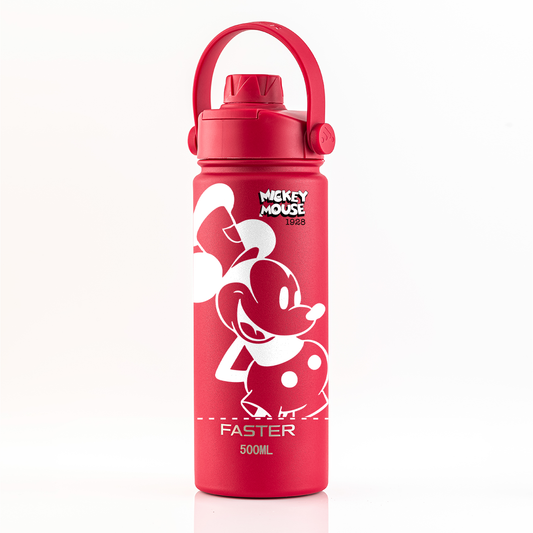 Garrafa Térmica Faster Strap - Cereja Mickey Par Clássico - 500ml