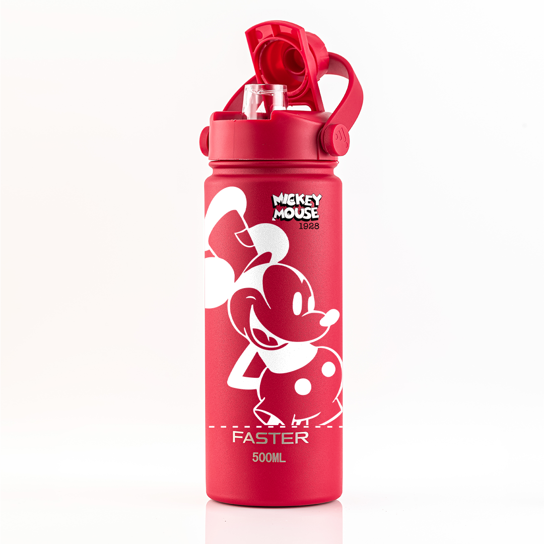 Garrafa Térmica Faster Strap - Cereja Mickey Par Clássico - 500ml