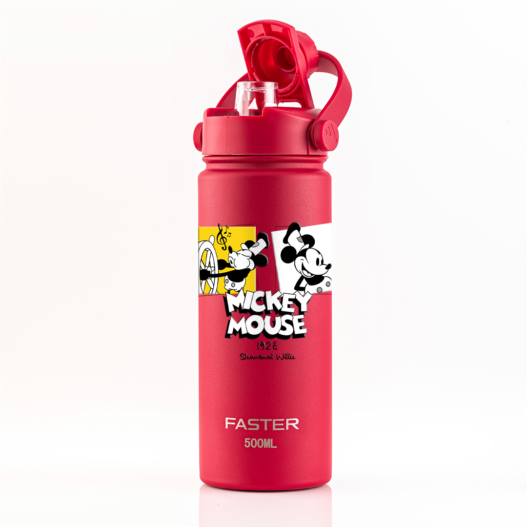 Garrafa Térmica Faster Strap Cereja Mickey Cenas do Steamboat - 500ml