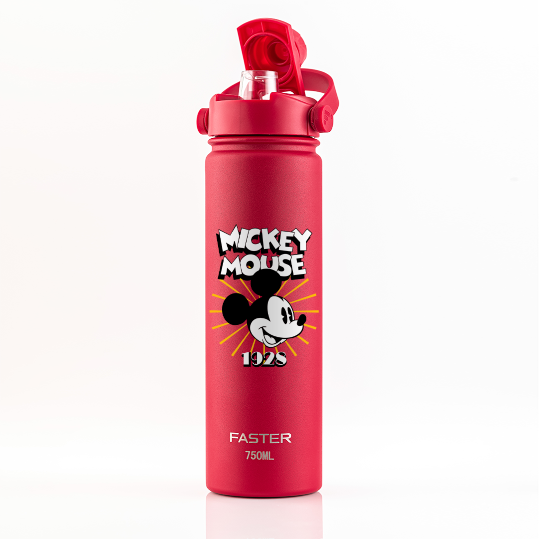 Garrafa Térmica Faster Strap Cereja Mickey Brilho do Ícone - 750ml