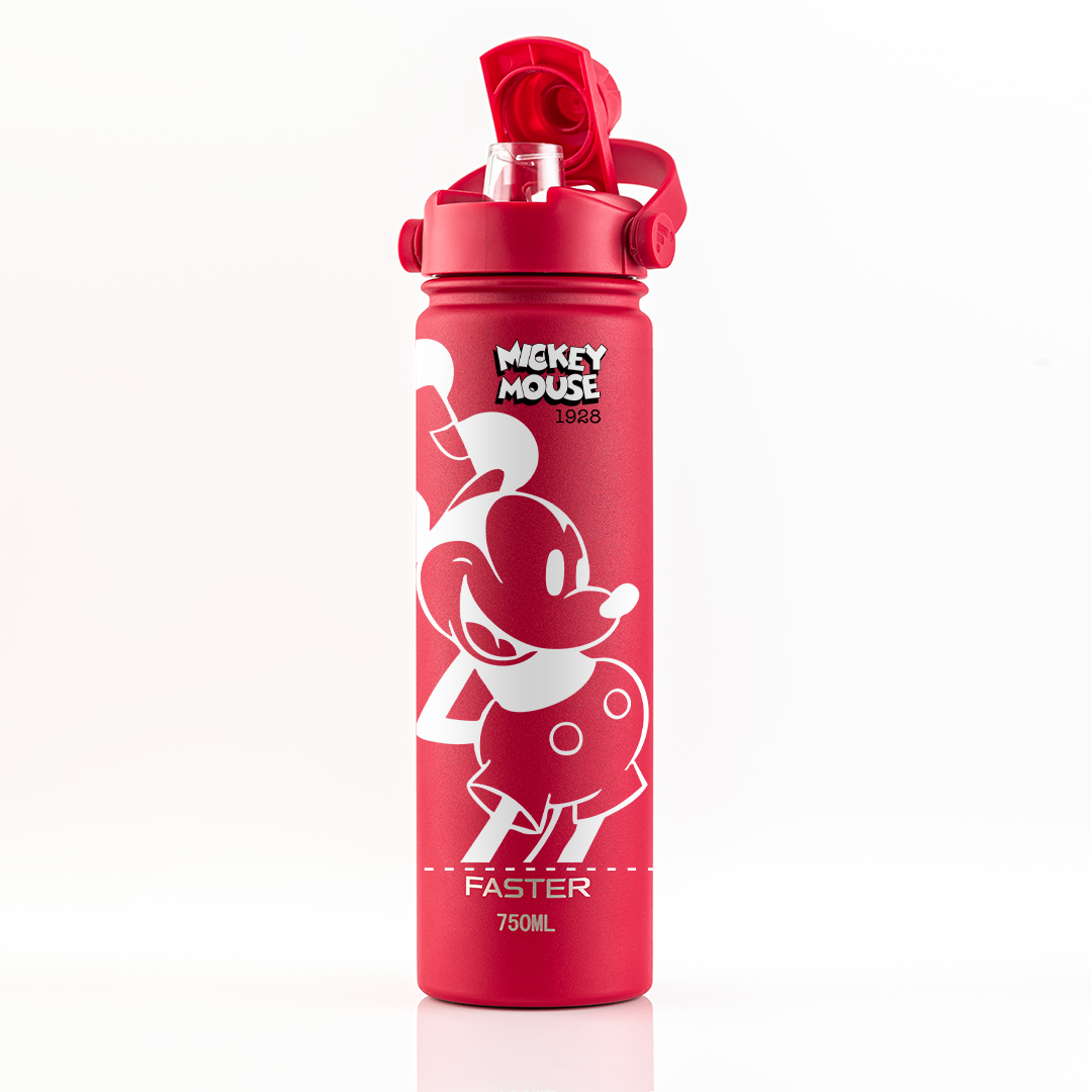 Garrafa Térmica Faster Strap - Cereja Mickey Par Clássico - 750ml