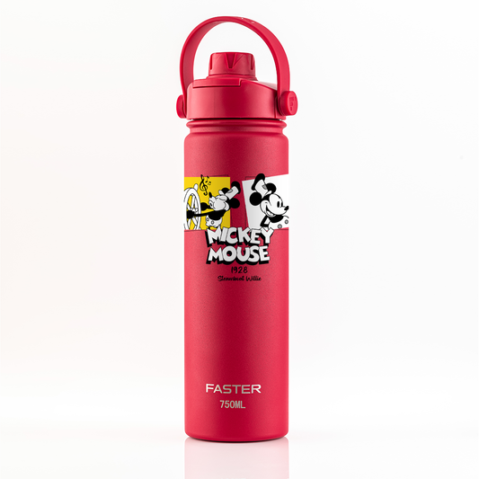 Garrafa Térmica Faster Strap Cereja Mickey Cenas do Steamboat - 750ml