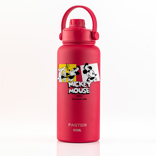 Garrafa Térmica Faster Strap Cereja Mickey Cenas do Steamboat - 900ml