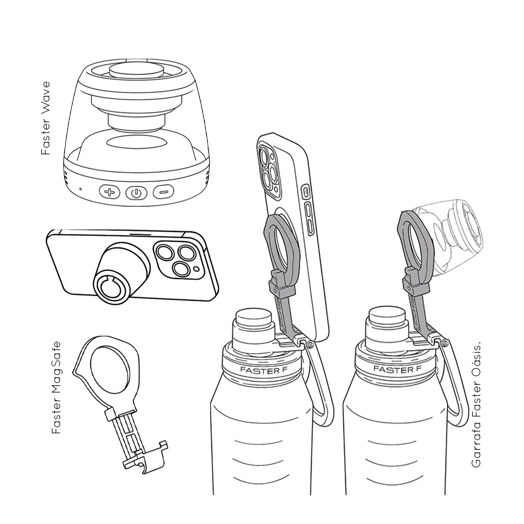 Caixa de Som Faster Wave Preta