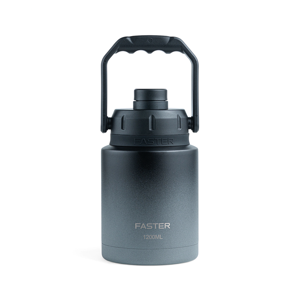 Garrafa Térmica Gig Fast Preta C/ Grafite Tritan 1200ml