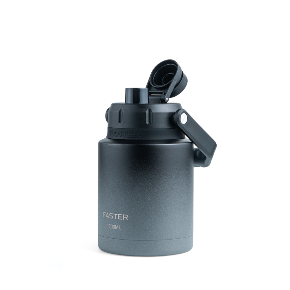 Garrafa Térmica Gig Fast Preta C/ Grafite Tritan 1200ml