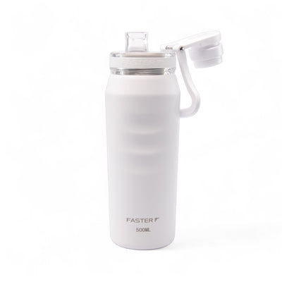 Garrafa Térmica Faster Oásis Branca Lótus - 500ml