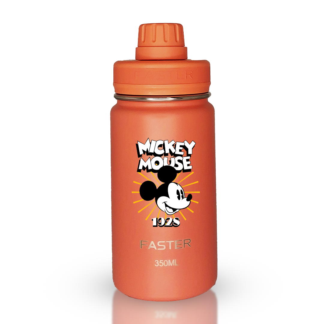 Garrafa Térmica Faster Coral 350ml - Mickey Est. 2