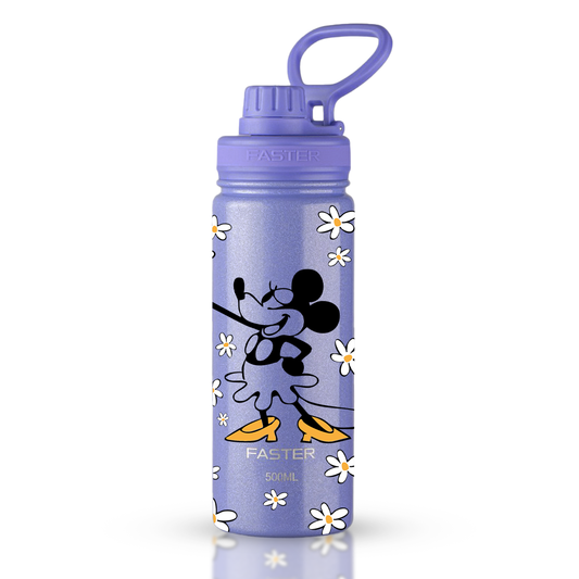 Garrafa Térmica Faster Shine Lilás 500ml Mickey - Est. 7